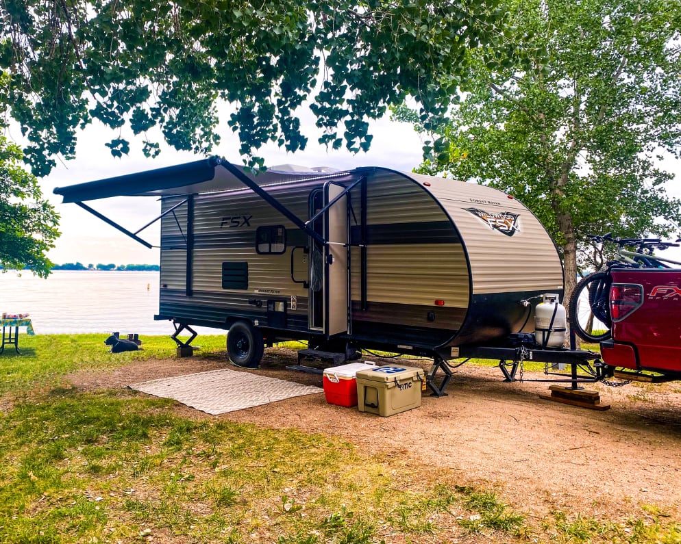 A recent trip to the lake with our RV.