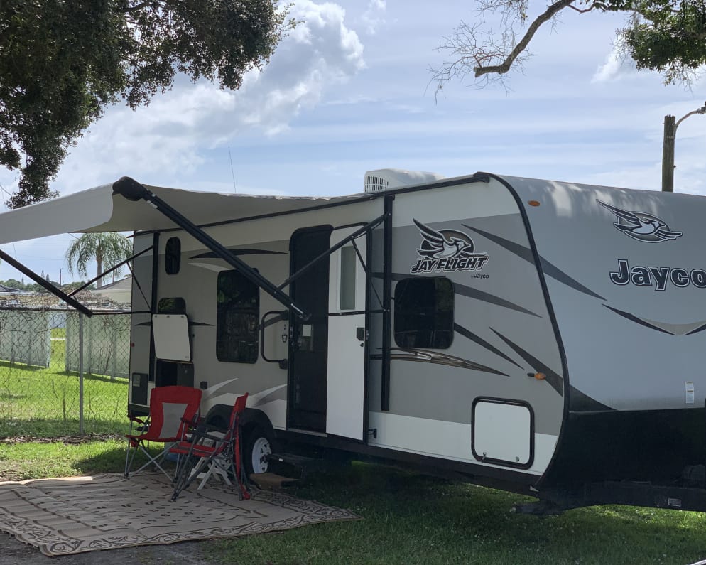 Awning with built in speakers!