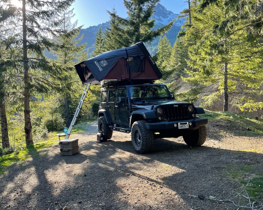 One of my favorite overlanding sites overlooking Lake Cushman!