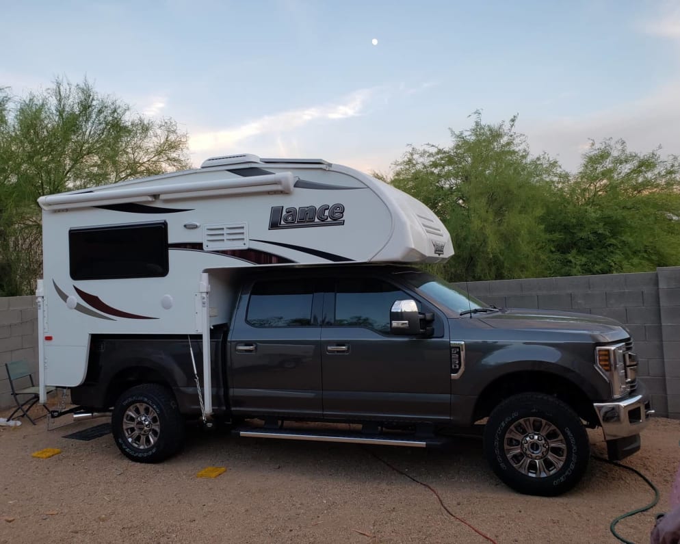 Truck Camper passenger side view.