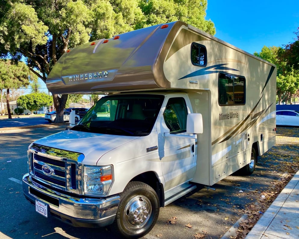 Photo of the front of the RV