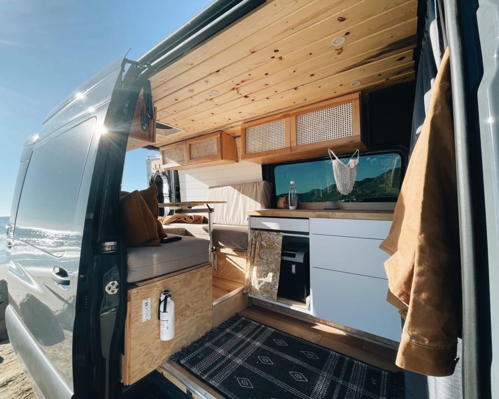 Enjoy panoramic views and lots of light in the main part of the cabin build. 