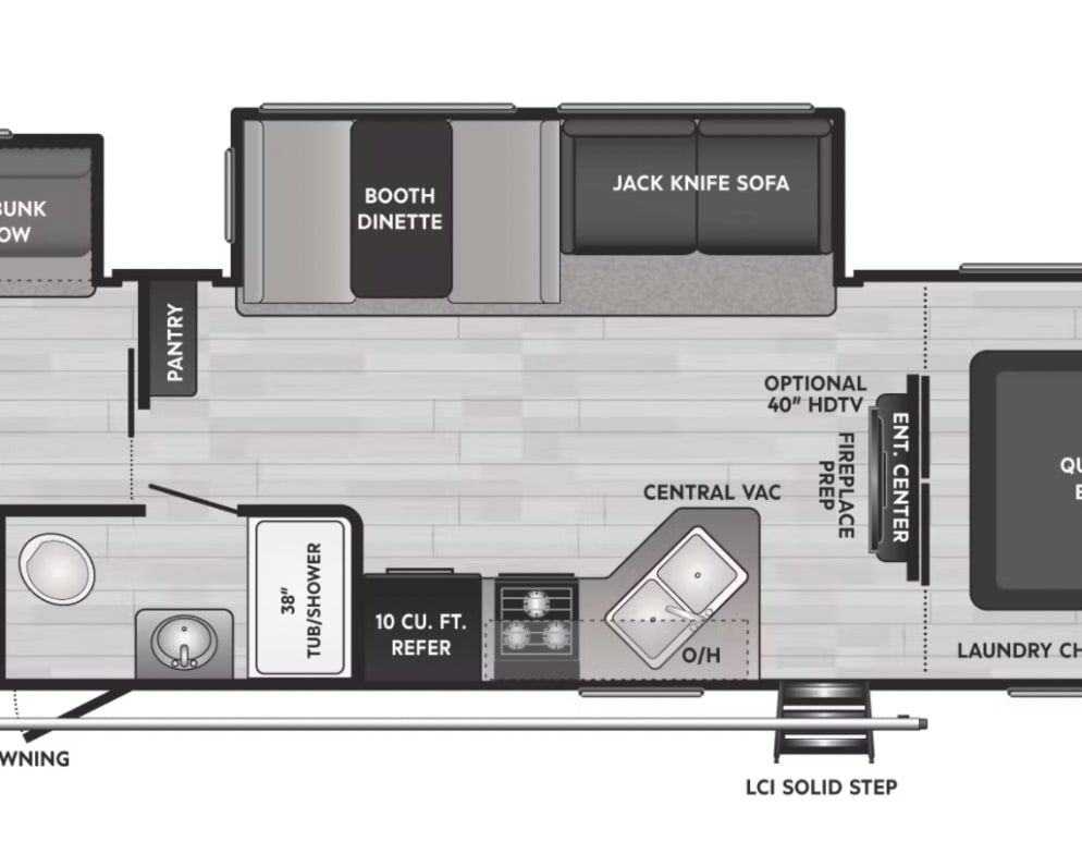 Here is the layout of the camper.