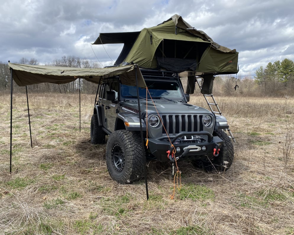 Rubicon with full tent and awning system. 