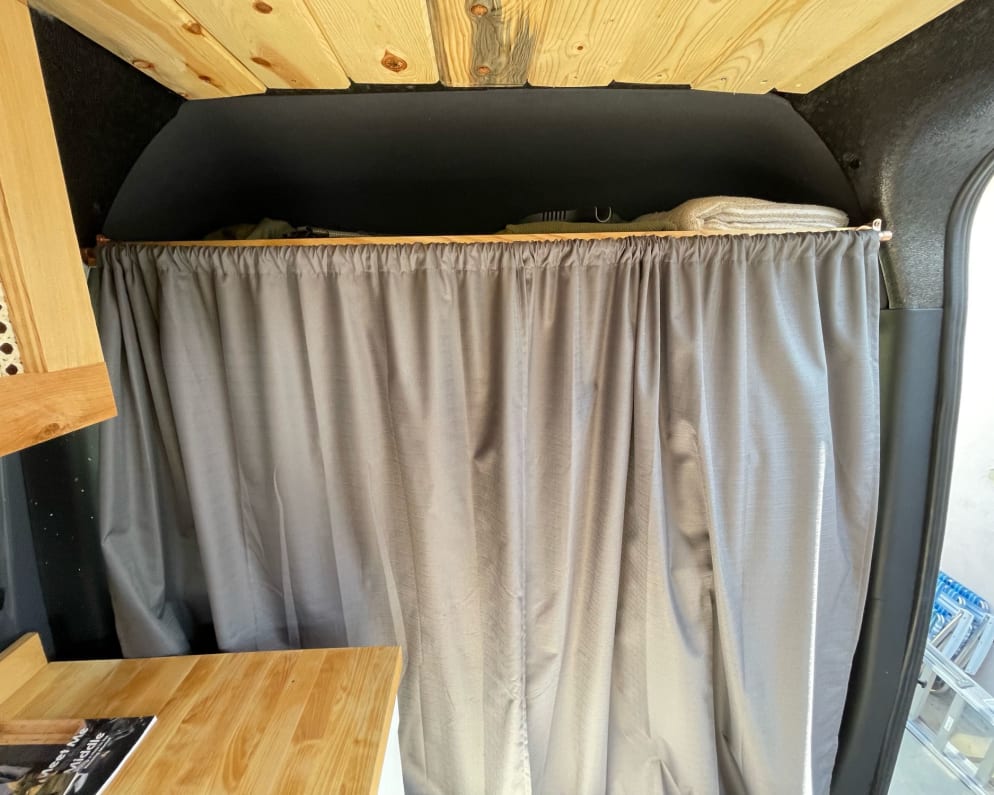 Privacy and temperature are in your control with these cabin curtains. They are partial blackout and give you some options for privacy while hanging out in the van, or reducing some of the sunlight in pair with the window covers