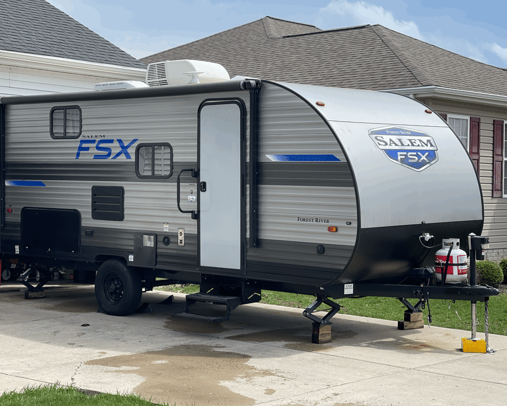 Outside view of camper
