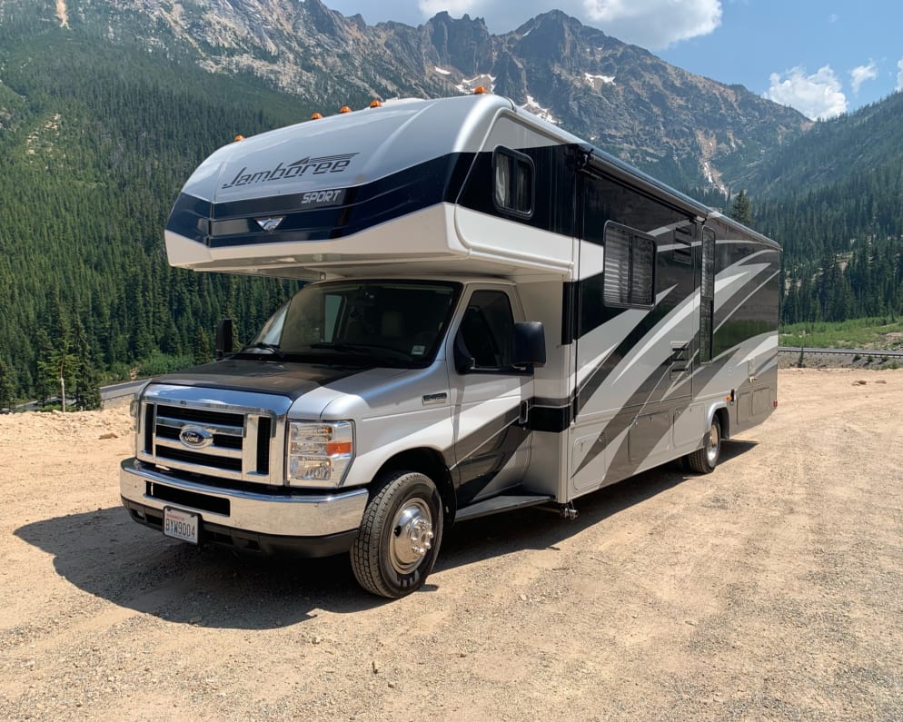 Taking a break going over Washington Pass in the Cascade Mountains (Washington State)