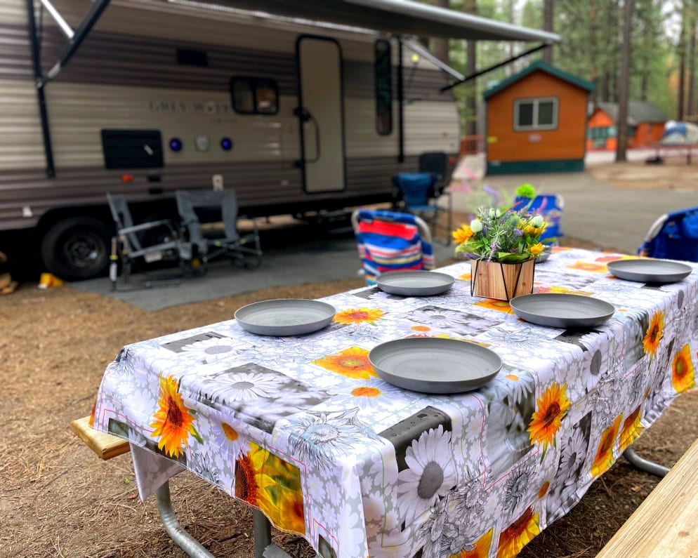 Picnic Table not included, but generally at most campgrounds. 