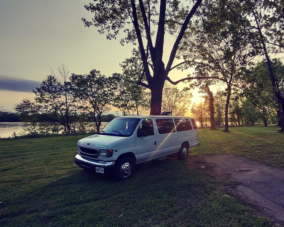 Camping on the Arkansas river in Van Buren, AR. May 2022