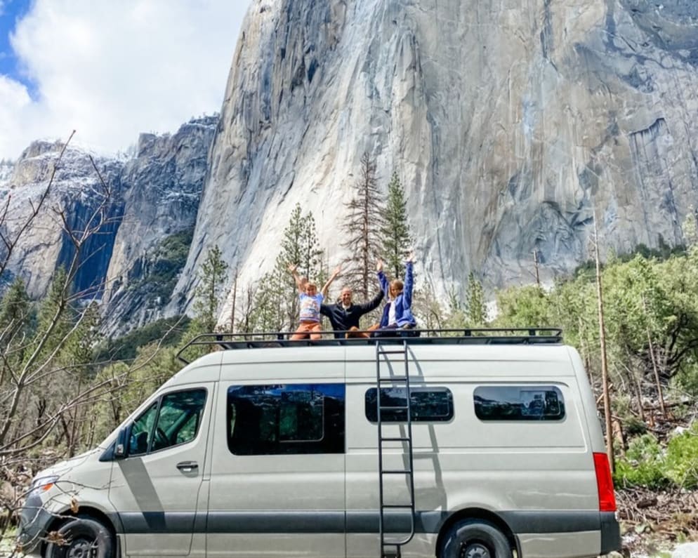 Our Sprinter has been to Yosemite! (rooftop party) 