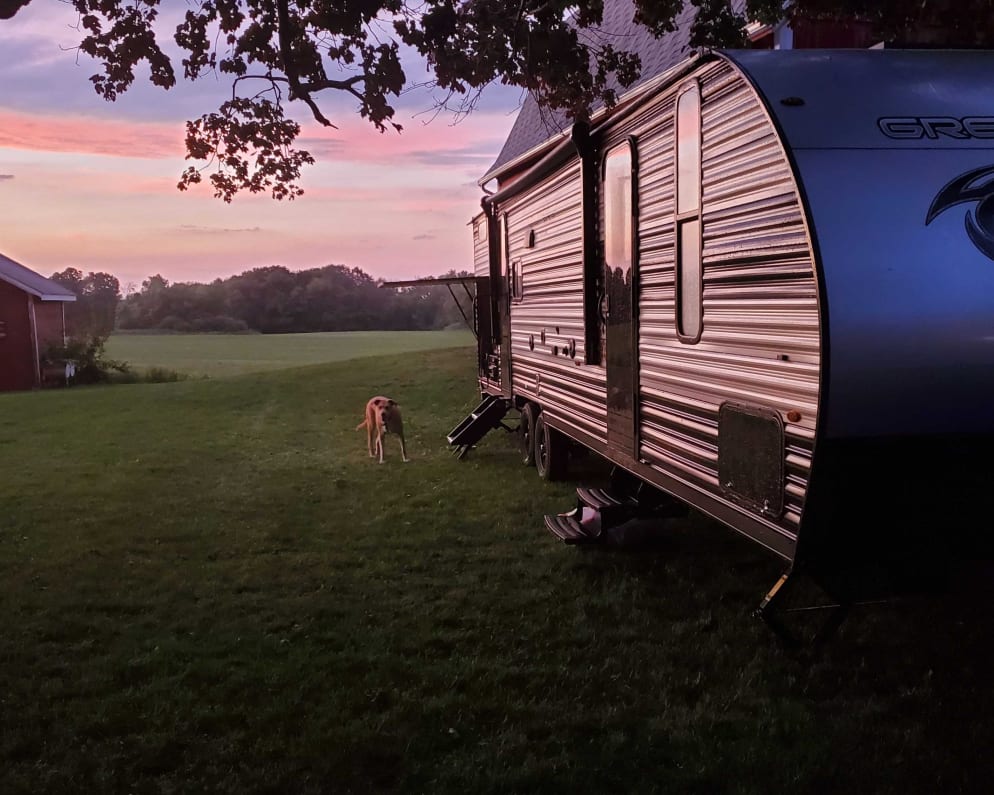 Enjoying the summer sunset on a recent trip! 