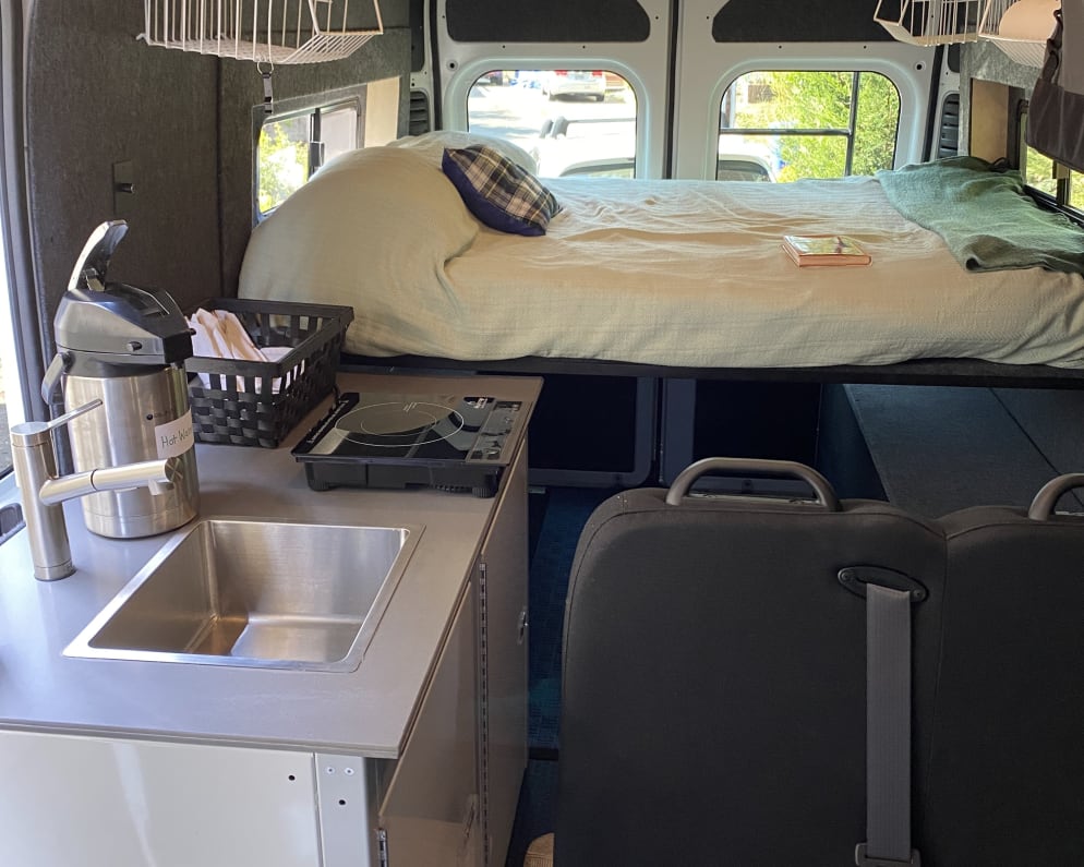 Lots of living space in this Dodge Ram ProMaster camper van.