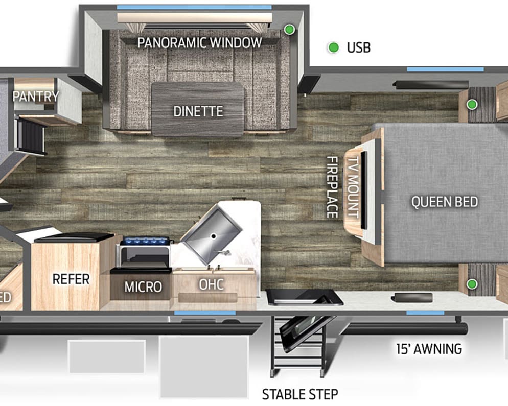2026 Forest River 26' Bunkhouse with Slide
