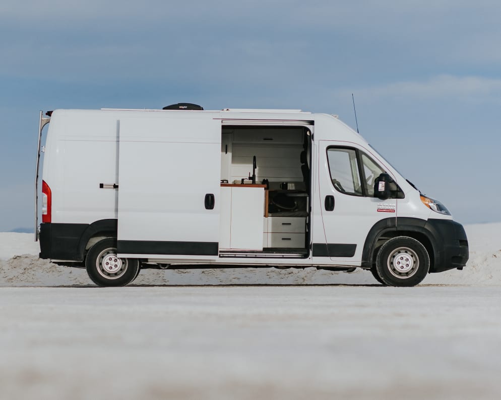 Love the look of the open door so you get a peak of the interior. Perfect setting for taking a photo with the van. 