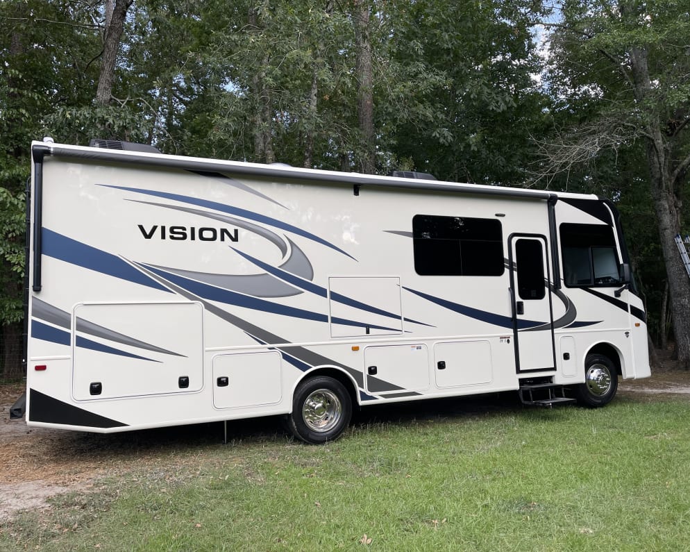 Exterior passenger side of RV