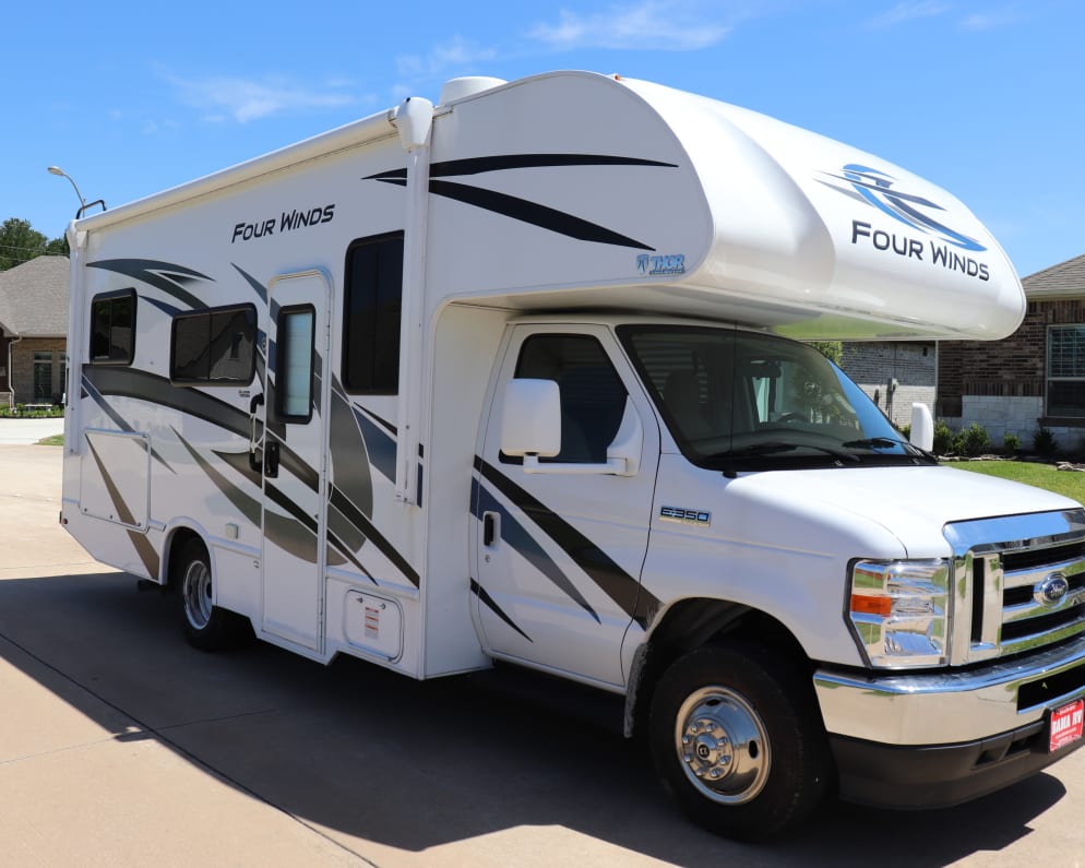 &quot;Cee-Cee&quot; is brand new with a clean white exterior that helps on those hot Texas days.