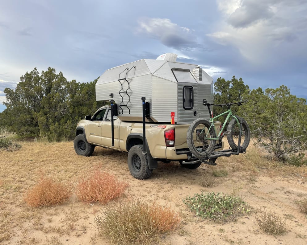 The Kimbo Casita in all her glory. Bike rack is optional and can hold up to 2 bikes. 