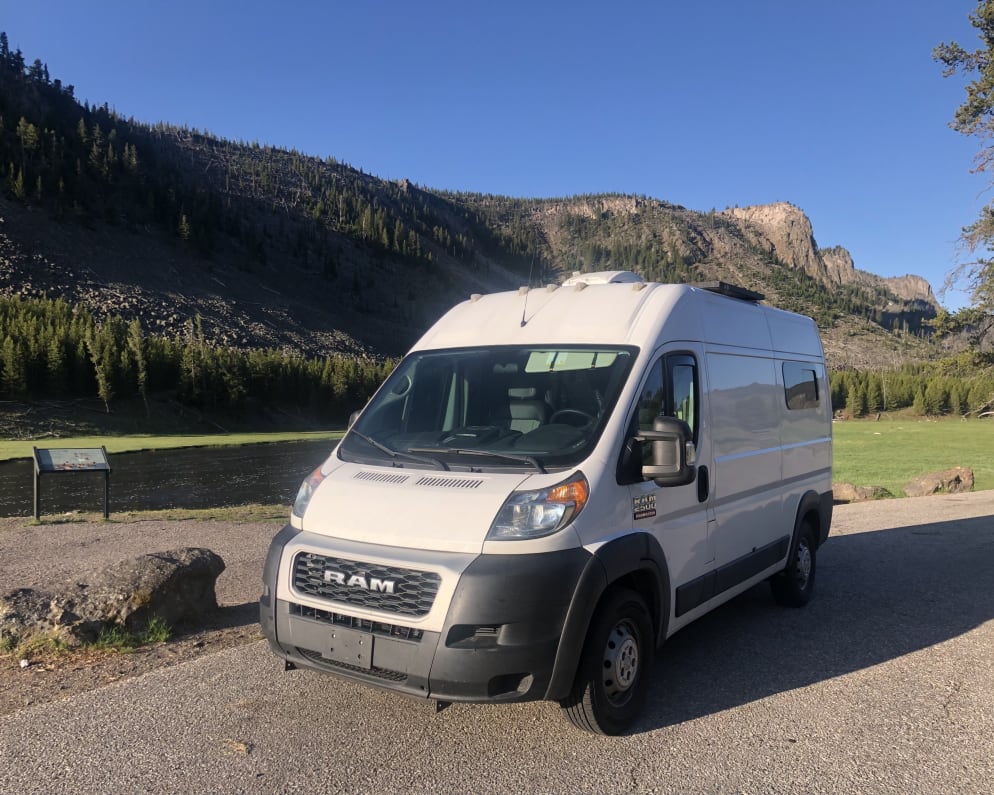 Renters driving around Yellowstone