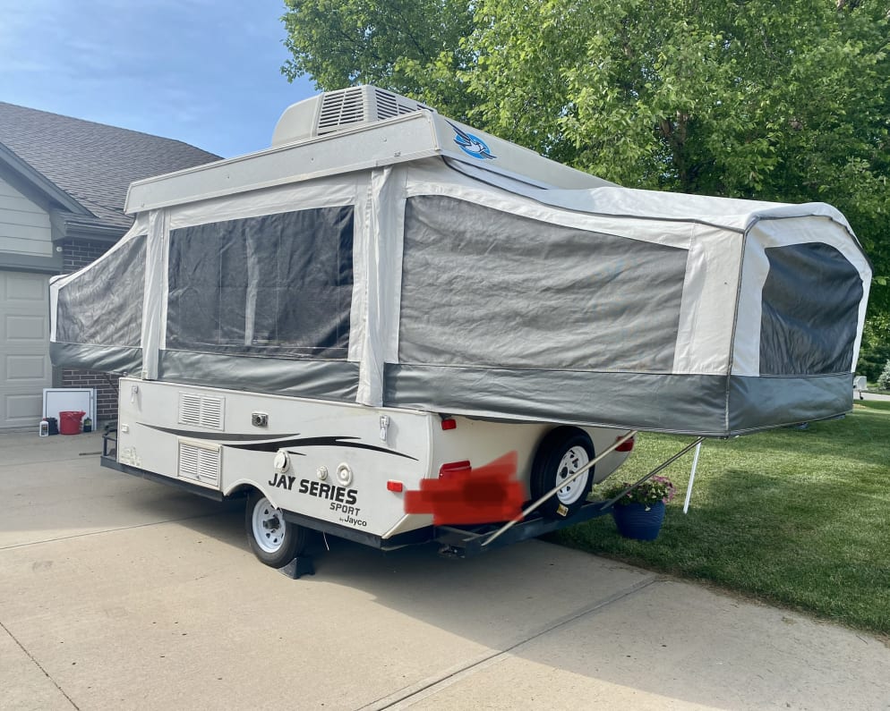 Jayco pop-up camper RV rental, expanded for use