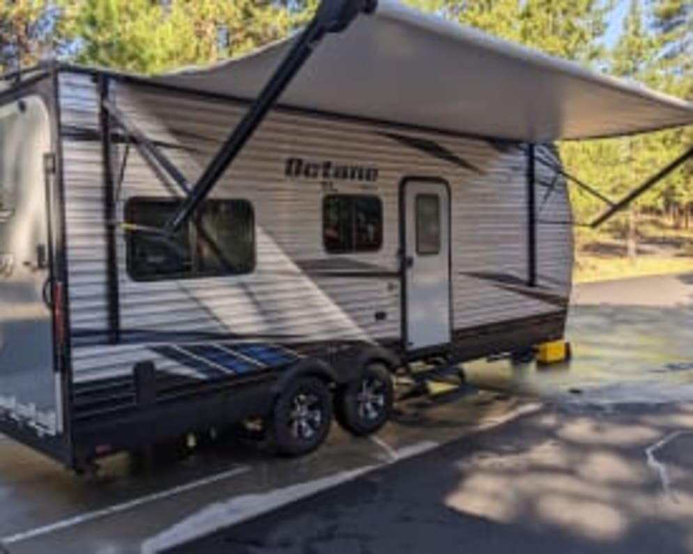 Awning to keep out of the sun and rain