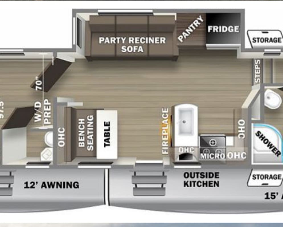2021 Cherokee Wolf Pack Toy Hauler  by Forest River for rent in 47040