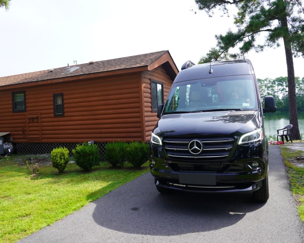 Taken on trip to Savanna Georgia. Parked in regular driveway on camp site can connect to regular outlet and water supply.