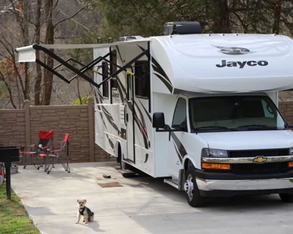 A white Jayco rv rental is