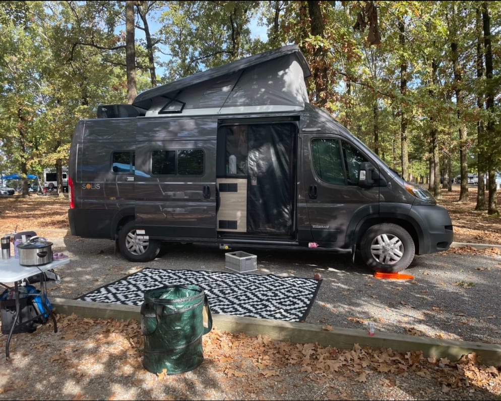 Camp set up in Hot Springs Arkansas prior to awning installation.