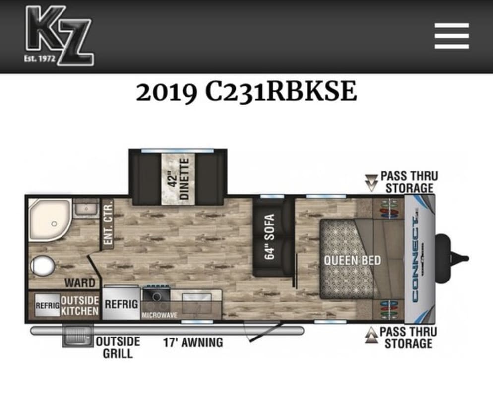 2019 KZ Connect SE C231RBKSE Travel Trailer for rent in Longview Texas