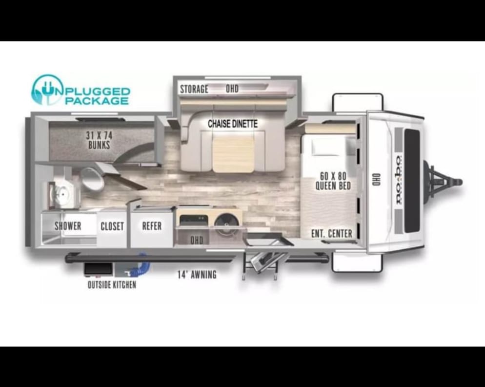 2022 Forest River No Boundaries ( NO BO ) 19.8 Travel Trailer for rent in East Wenatchee Washington