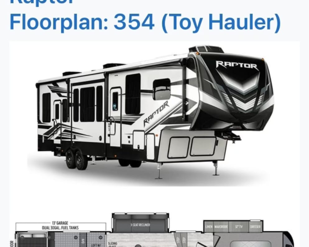 2021 Raptor  by Keystone for rent in 84664