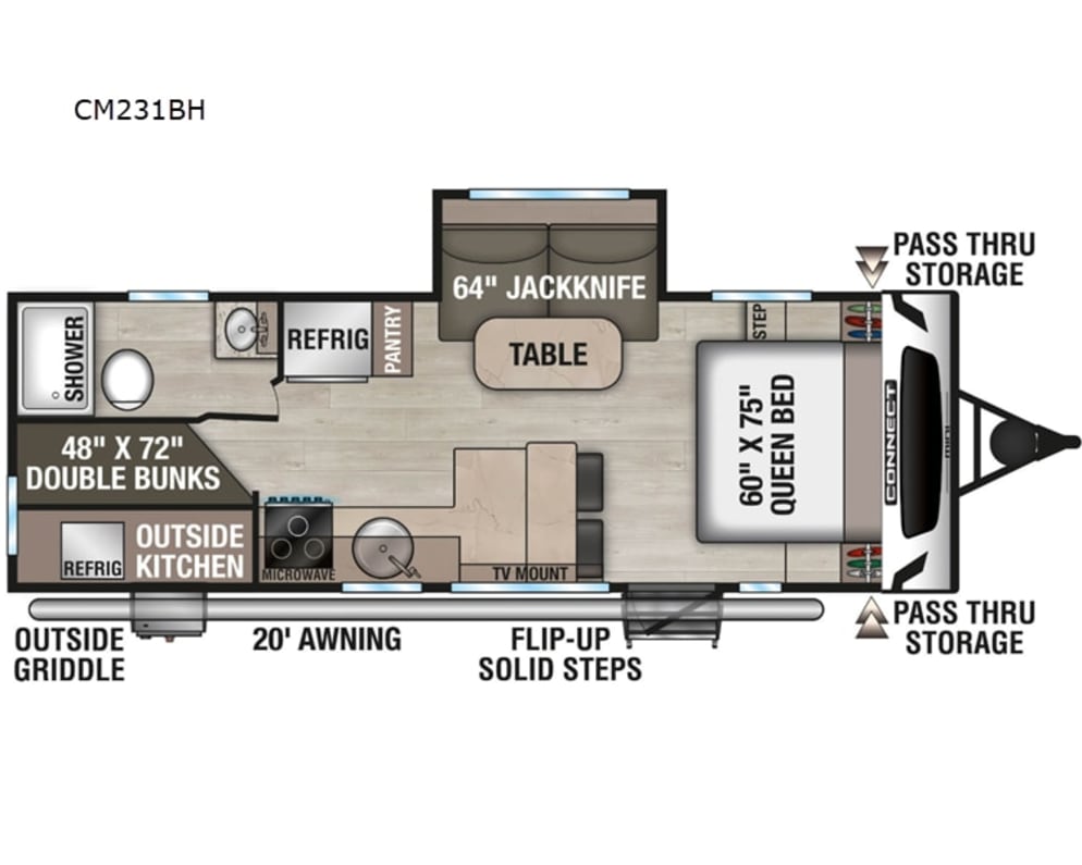 2025 K-Z Manufacturing Connect Mini 231BH available for rent in Nappanee Indiana