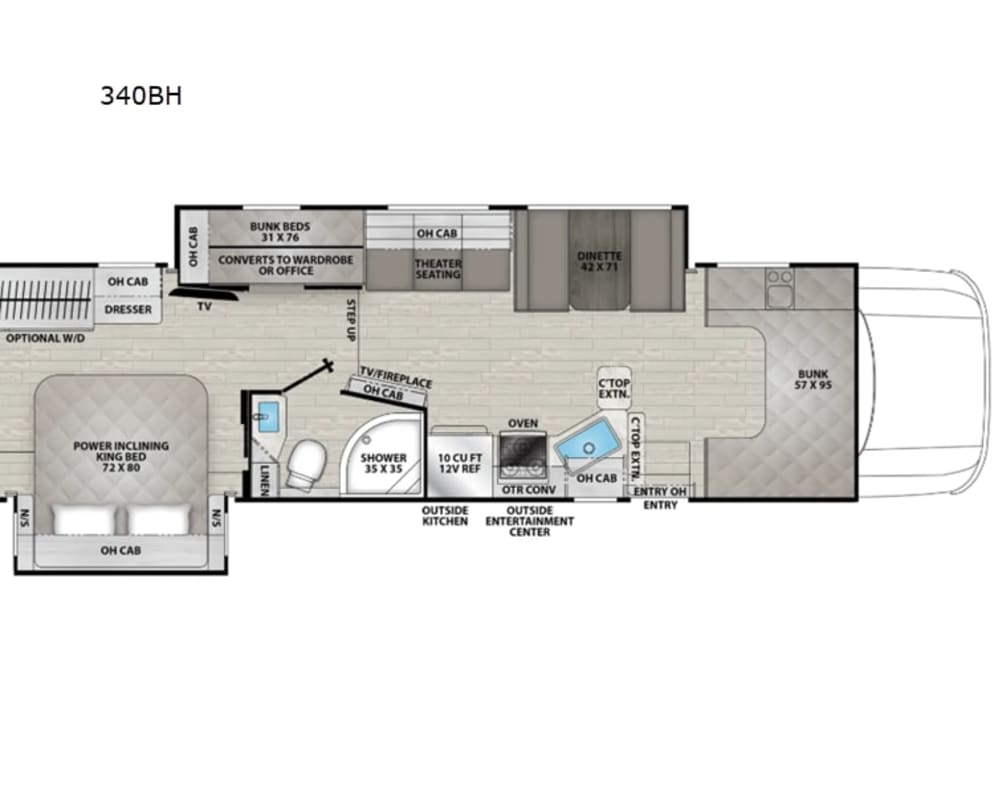 2025 Couchmen Entourage 340BH available for rent in genoa city Wisconsin