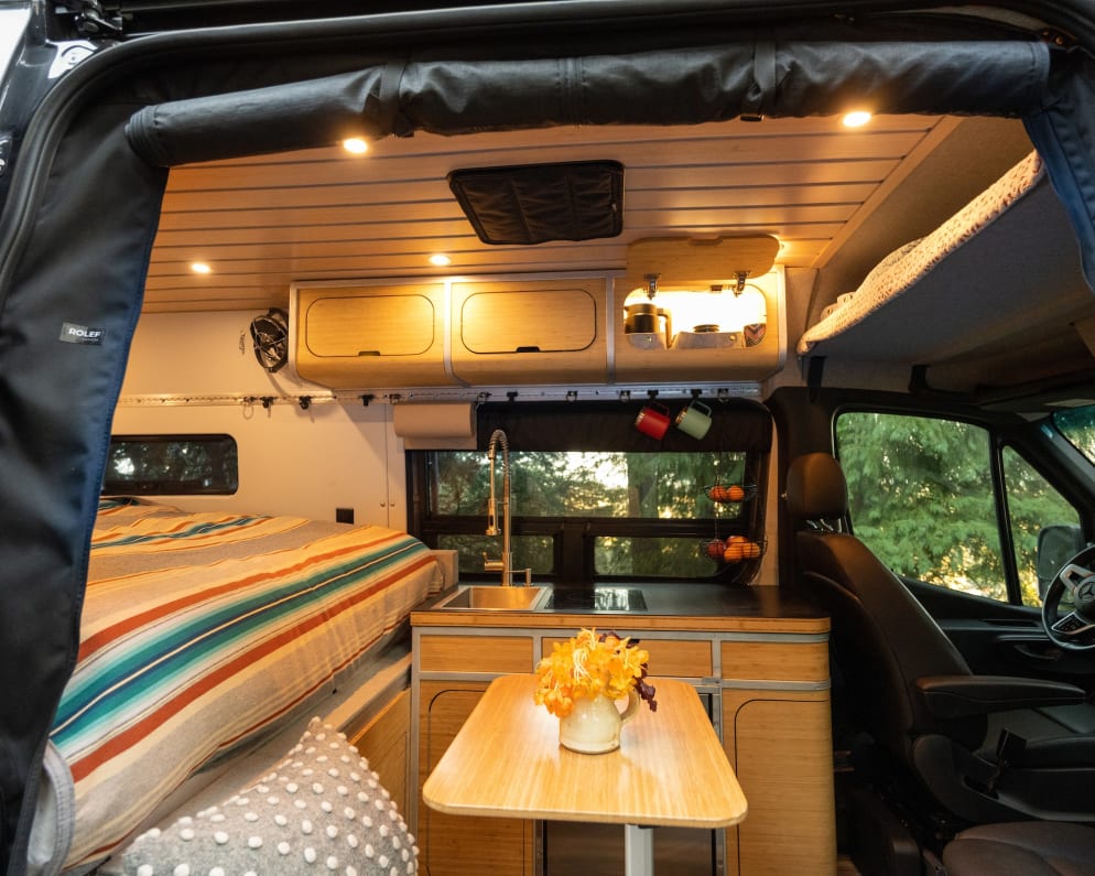 2023 Mercedes 144 Sprinter Van Custom build by Overland Van Project Portland Oregon available for rent in Portland Oregon