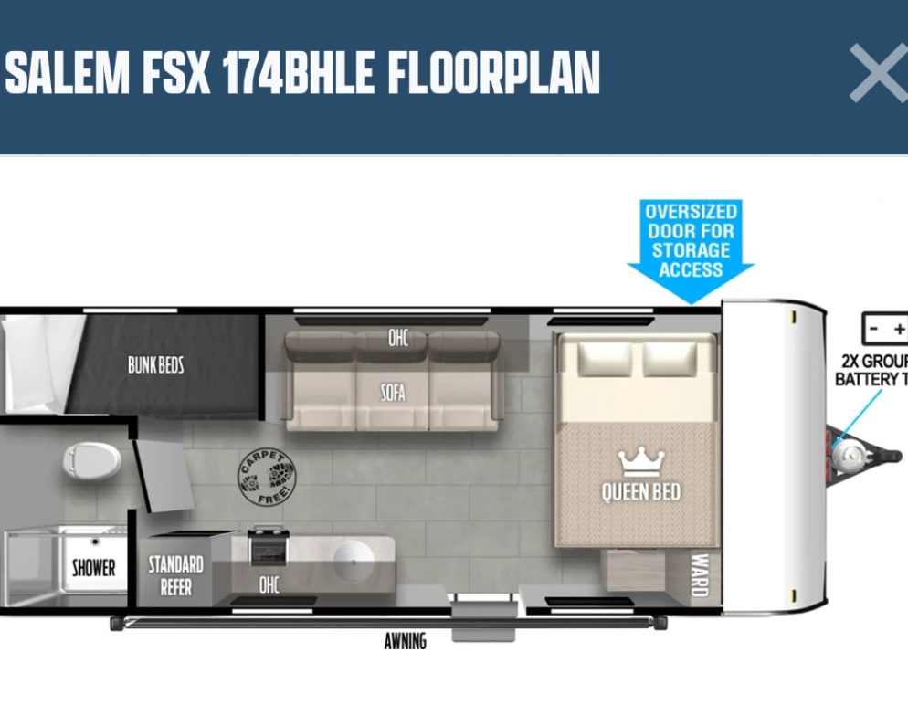 2025 Forest River Salem FSX 14BHLE available for rent in Plant City Florida