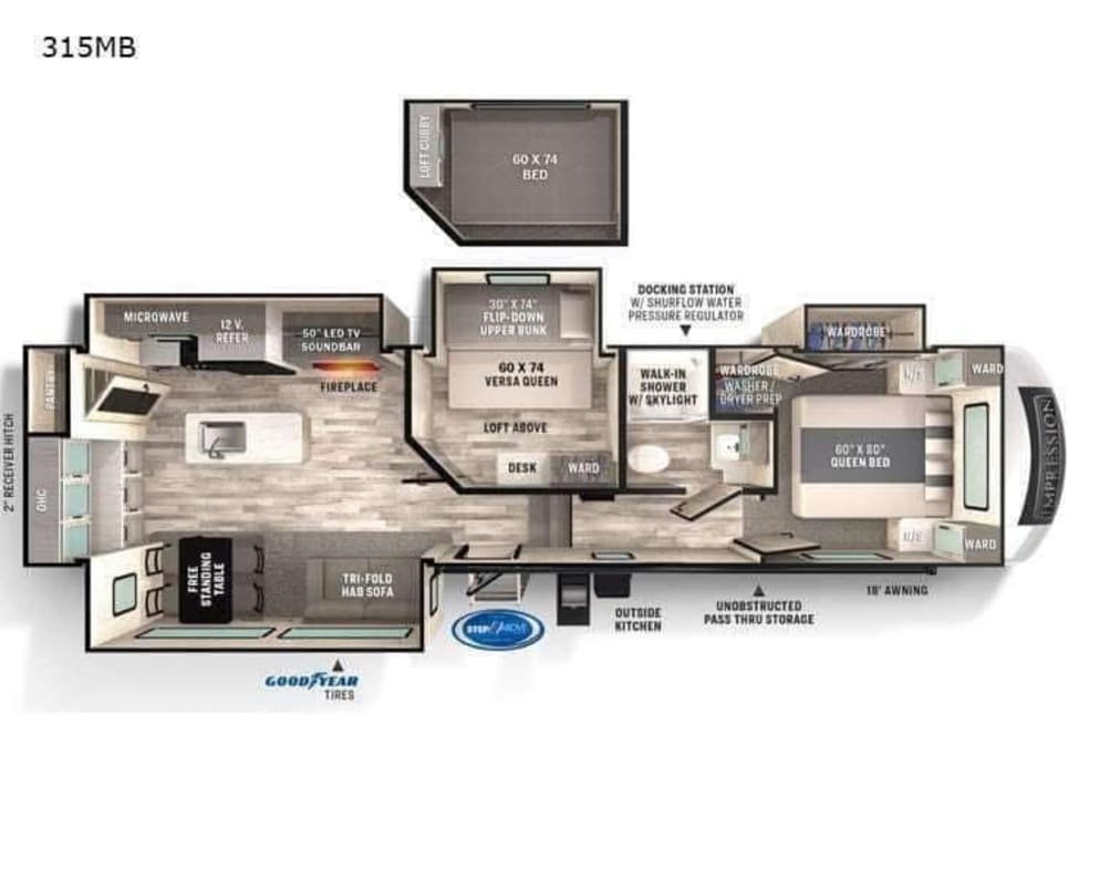 2022 Forest River Impression Fifth Wheel for rent in Bloomfield Iowa