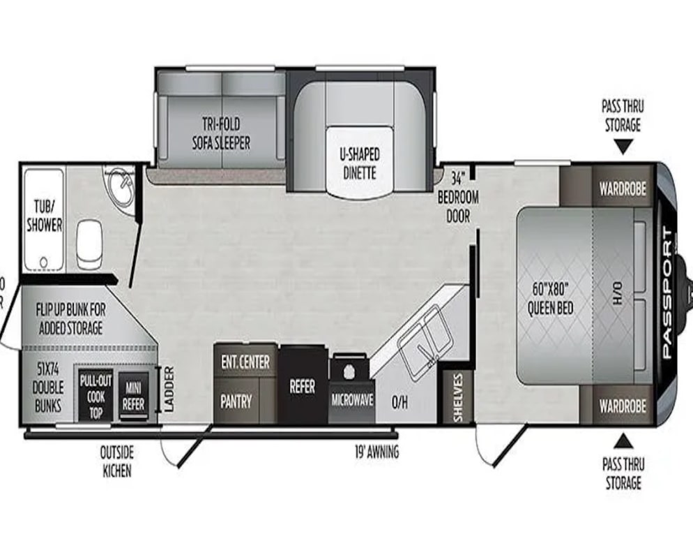 2019 Keystone RV Passport Grand Touring available for rent in Woodruff South Carolina