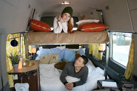 Wandervans Large Campervan with A/C and Heat 2 Queen Beds
