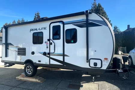 MOSH's 2022 Real Lite Mini RV for Rent - Sharing and caring!
