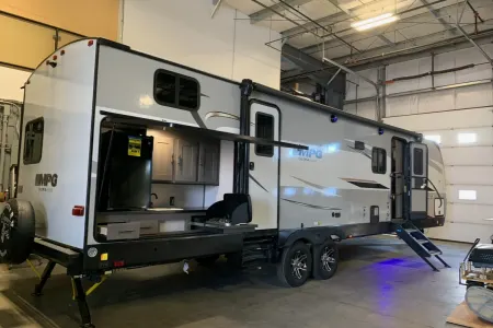 Travel trailer can sleep up to 10