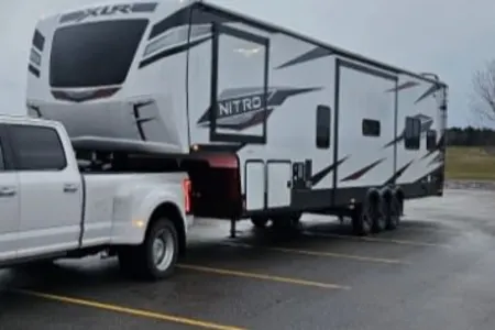 Nitro XLR Toy Hauler Sleeps 10 Pet Friendly solar rear Patio