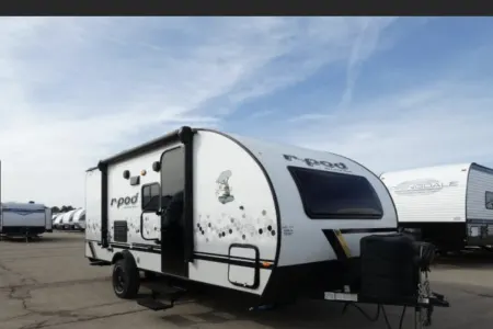 Travel trailer set up with all the essentials ready for your family trip