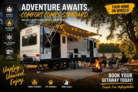 Delivery & Setup Available Family Adventure Camper 30ft Sleeps 6