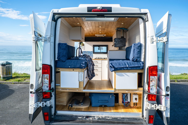 Fred campervan for hire, Dunedin Quirky Campers New Zealand