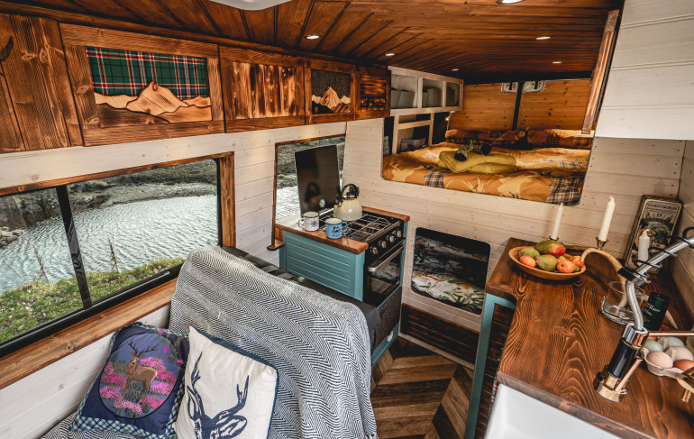 Hector the Hero campervan for hire, Ardgay Quirky Campers