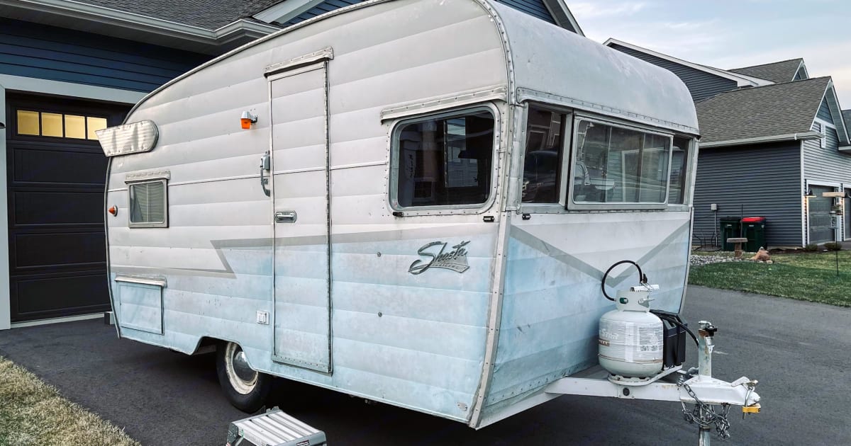1958 Shasta Airflyte Travel trailer Rental in River Falls, WI Outdoorsy