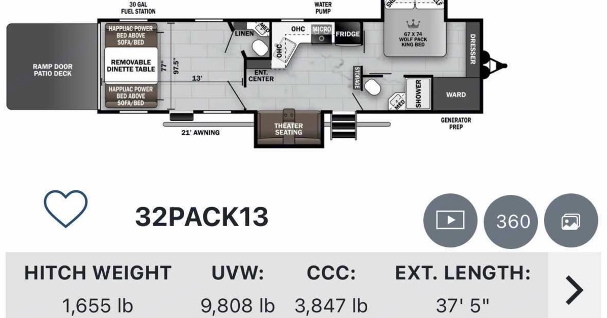 2024 Forest River Cherokee Wolf Pack Toy hauler Rental in Smyrna, TN