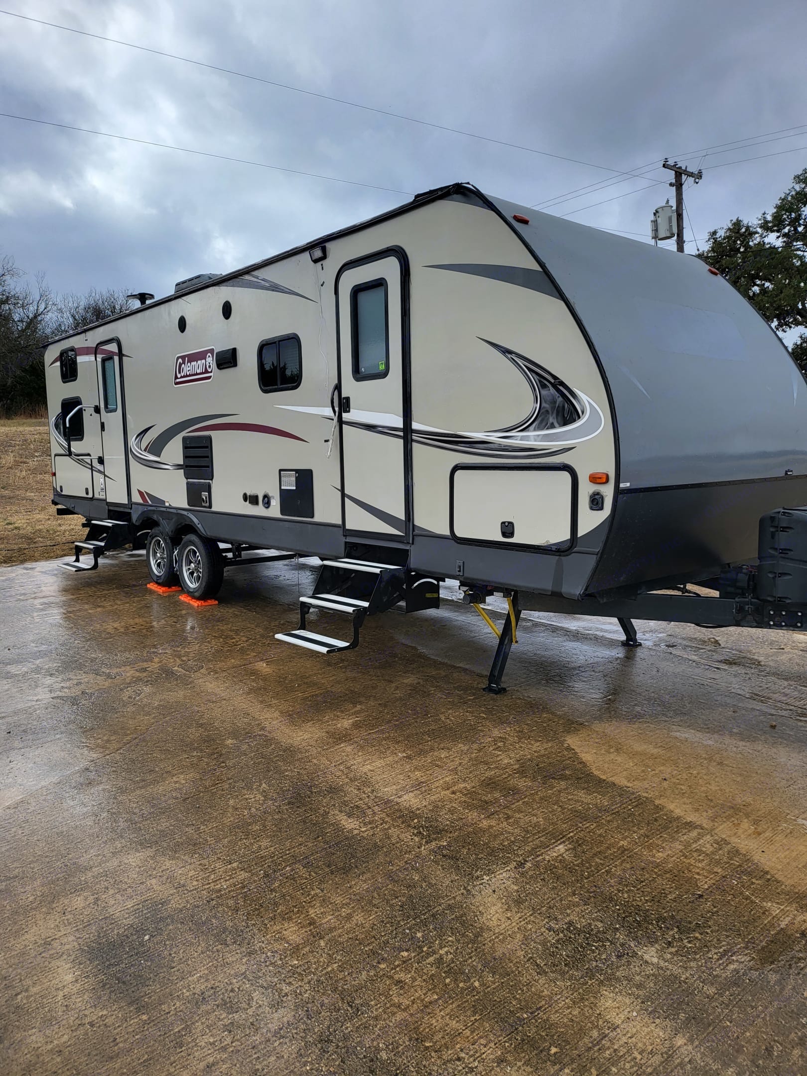 Current photo of RV 3/8/22
Unit does not have an awning.
Has two outdoor porch lights.. Other Other 2018