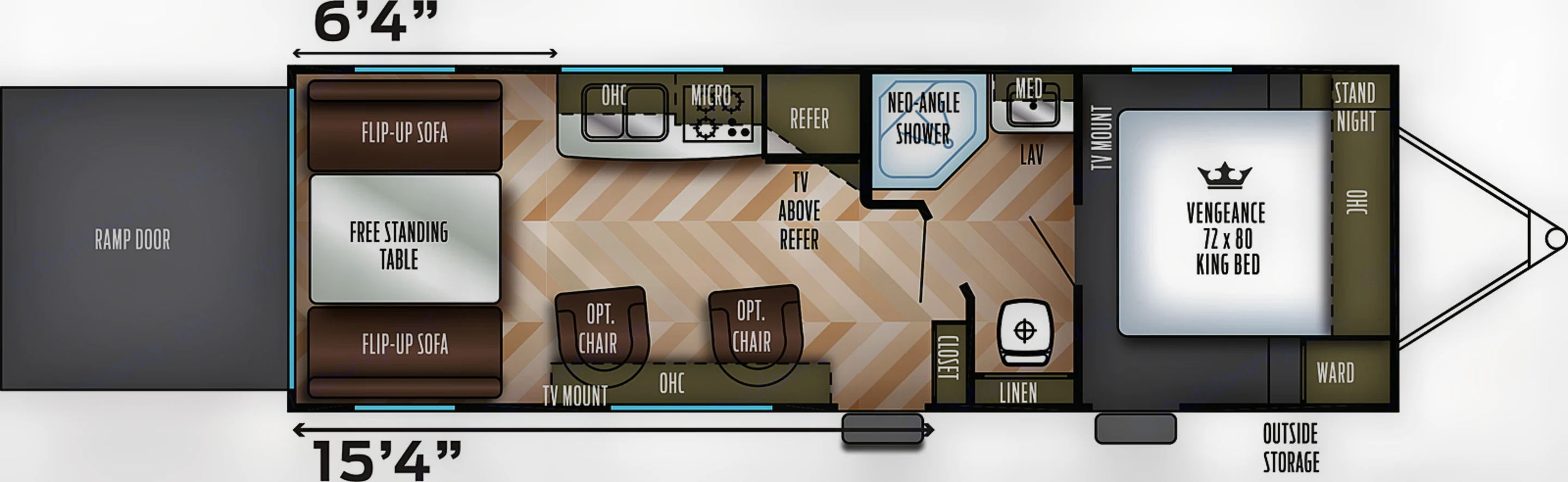 2019 Forest River Vengeance Rogue 25V Toy hauler Rental in Amery