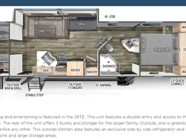 2022 Forest River Cherokee Grey Wolf Travel trailer rental in Mountain Home, AR